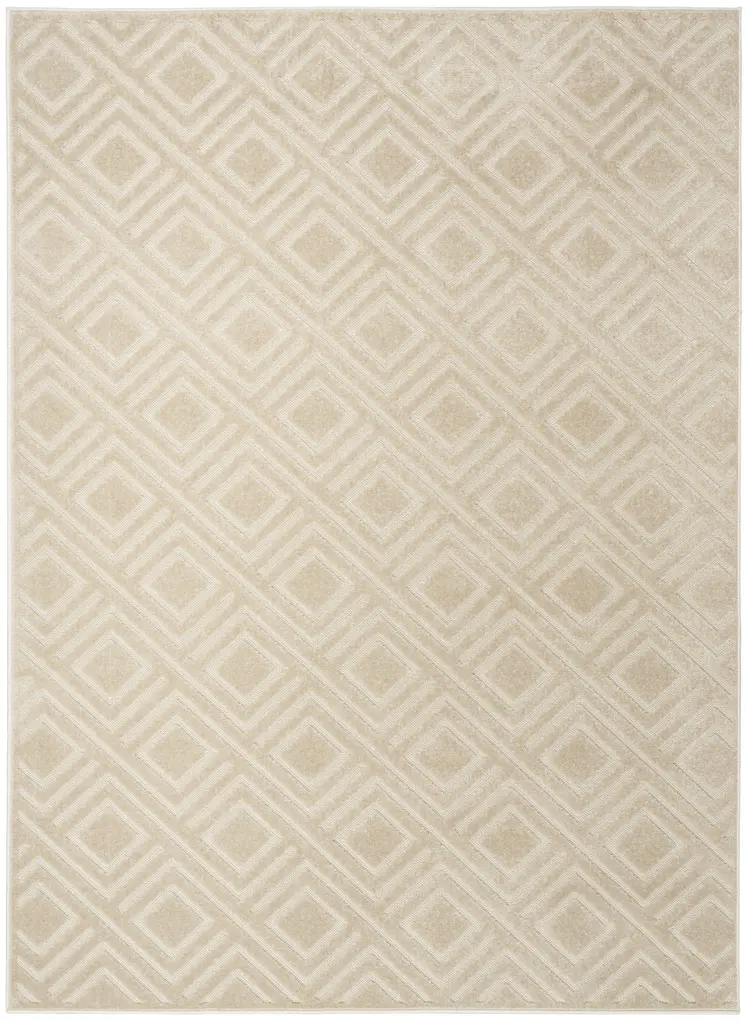 5' X 7' Beige Geometric Area Rug