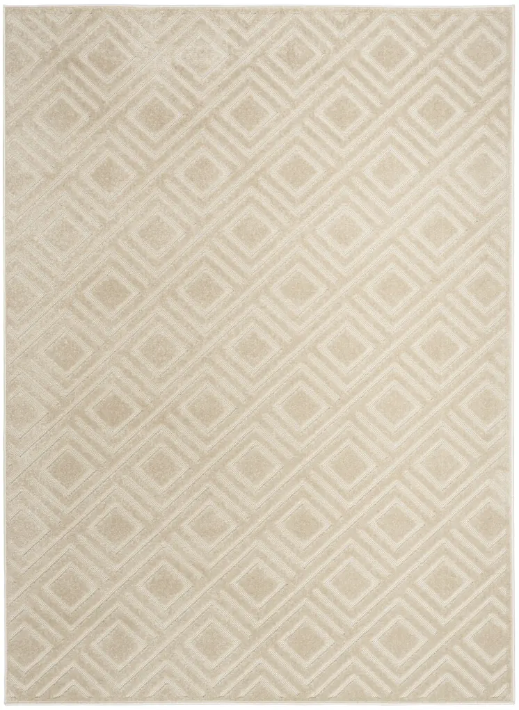 5' X 7' Beige Geometric Area Rug