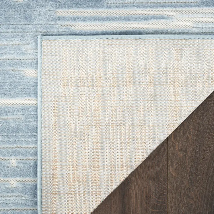 5' X 7' Blue Geometric Area Rug
