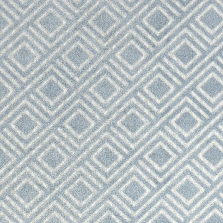 5' X 7' Blue Geometric Area Rug