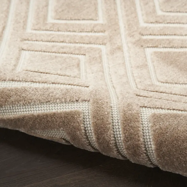 5' X 7' Brown Geometric Area Rug
