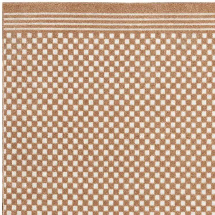 5' X 7' Brown Geometric Area Rug