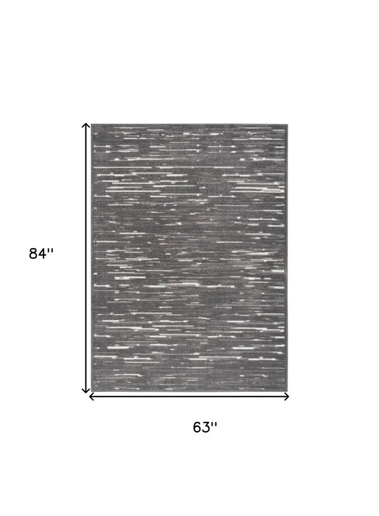 5' X 7' Gray Geometric Area Rug