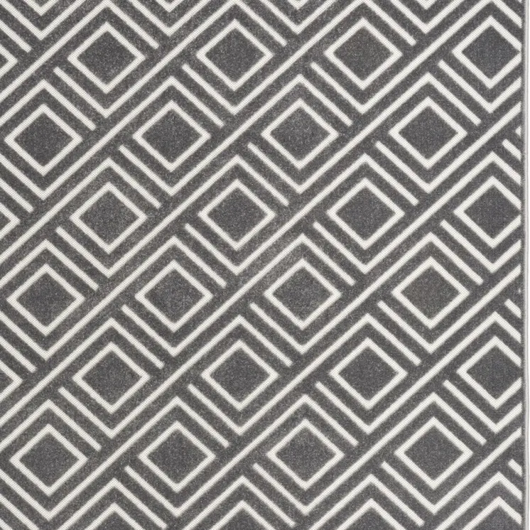 5' X 7' Gray Geometric Area Rug