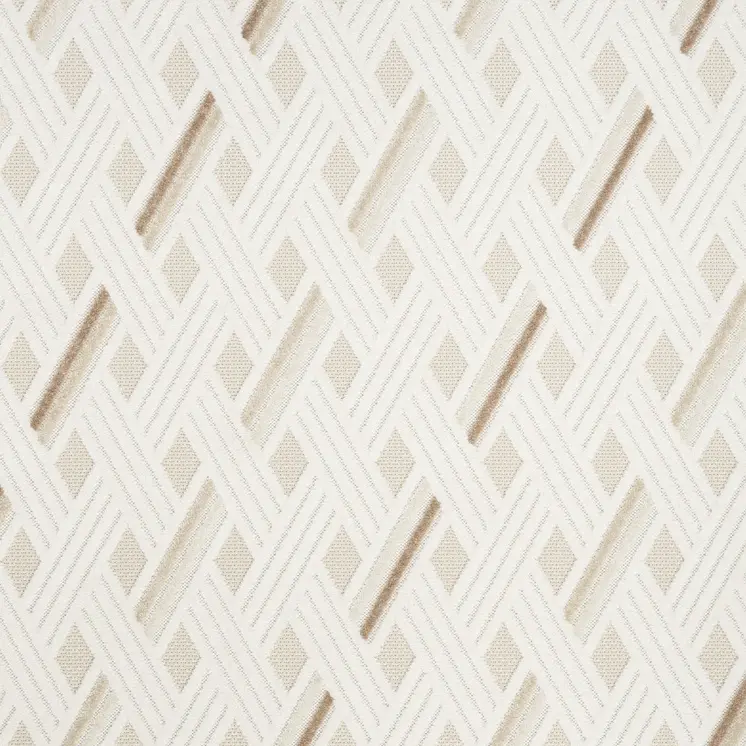 5' X 7' Cream Geometric Area Rug