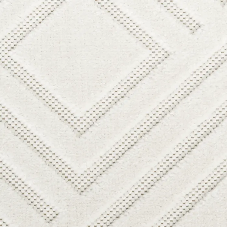 5' X 7' Cream Geometric Area Rug