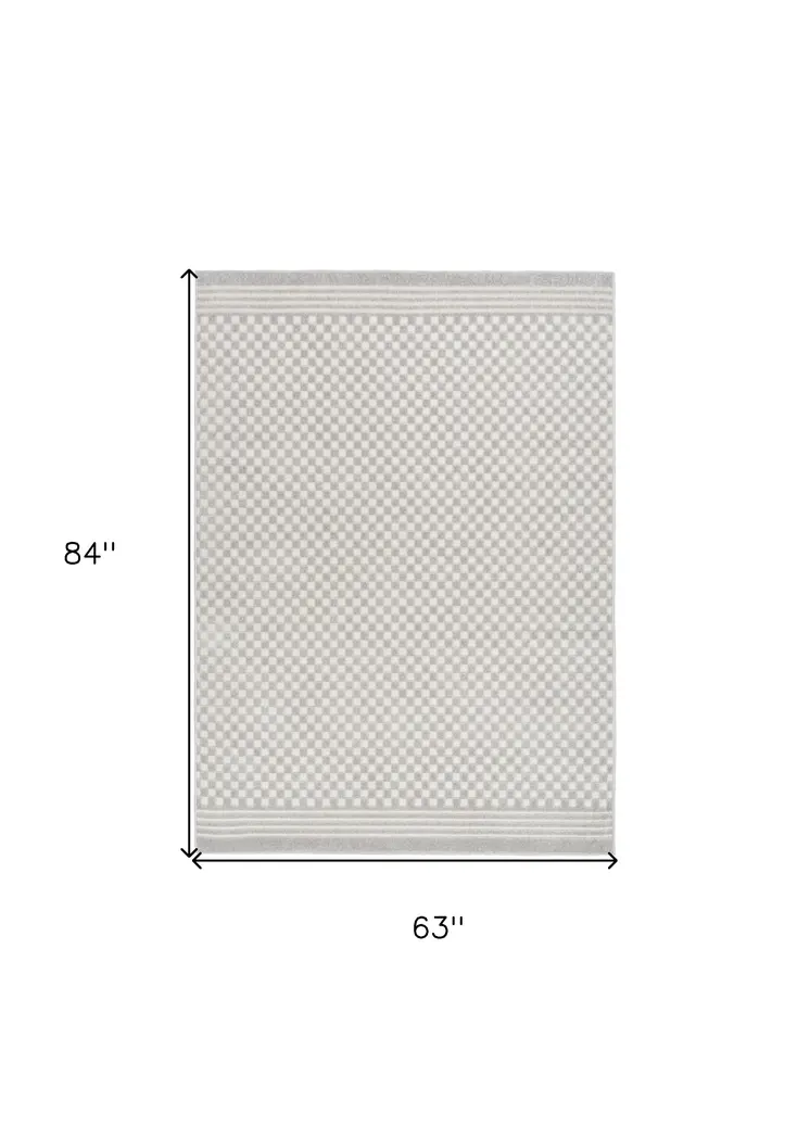 5' X 7' Gray Geometric Area Rug