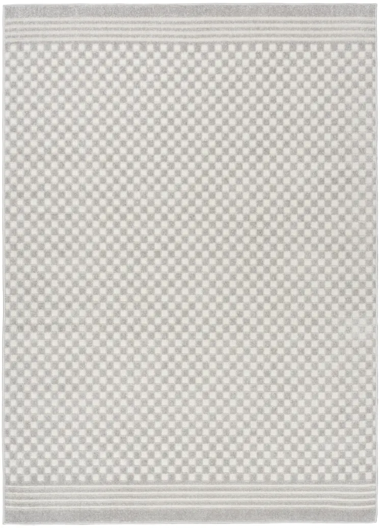 5' X 7' Gray Geometric Area Rug