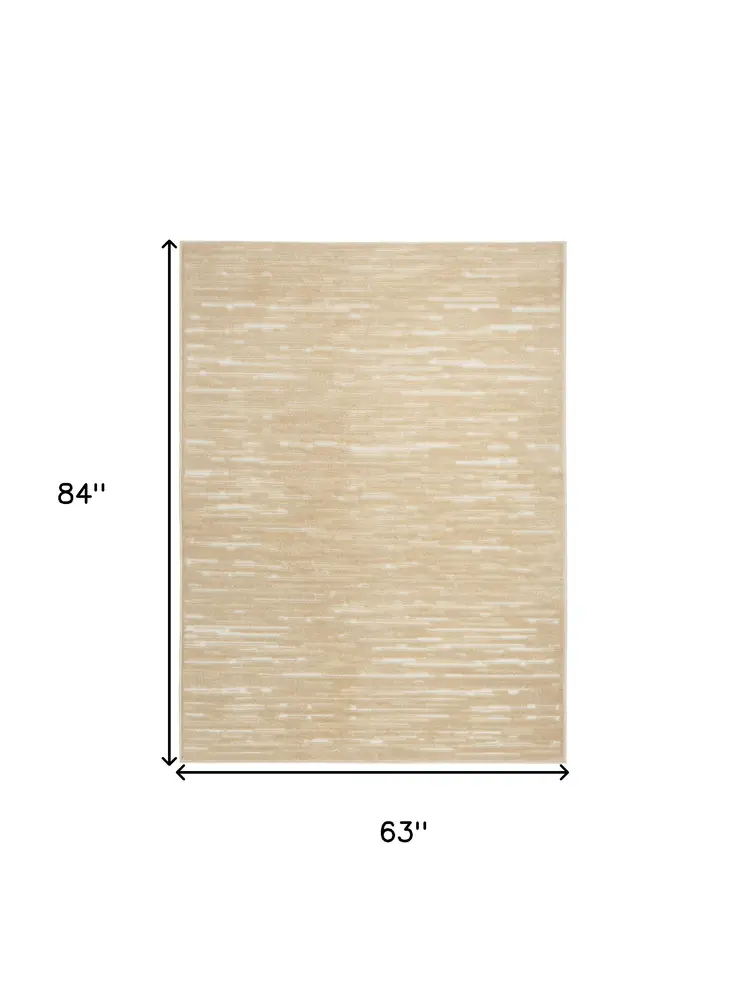 5' X 7' Tan Geometric Area Rug