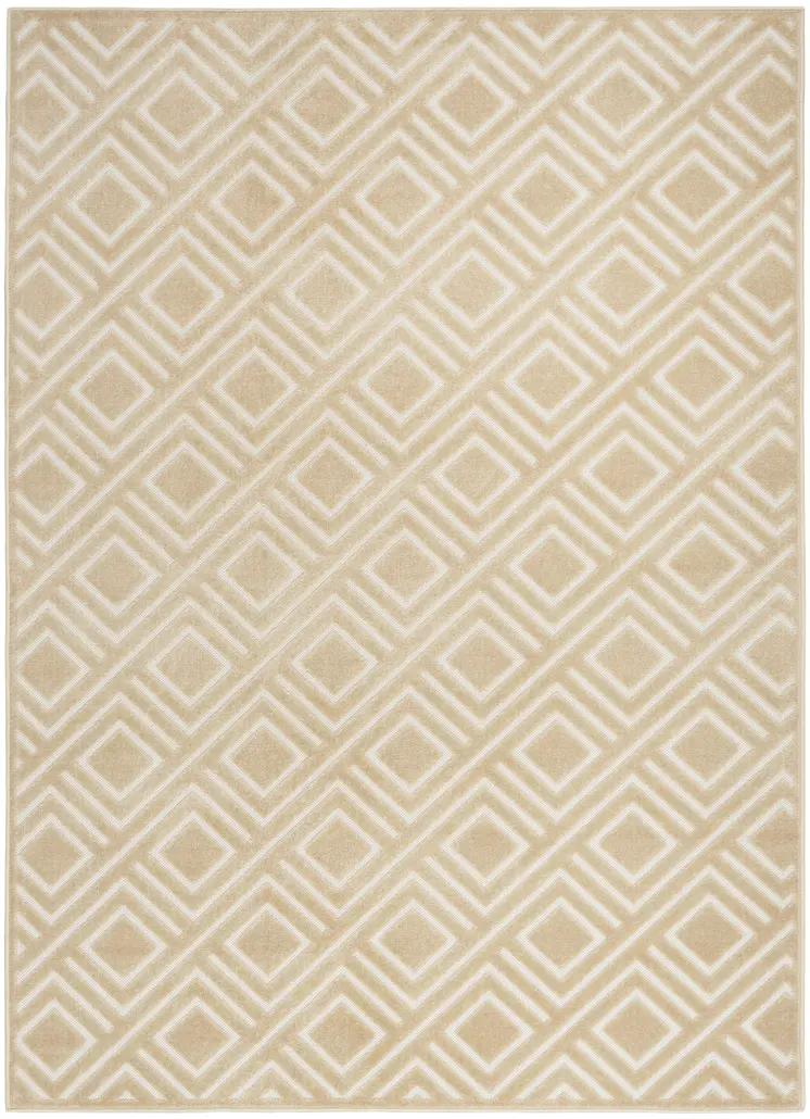 5' X 7' Tan Geometric Area Rug