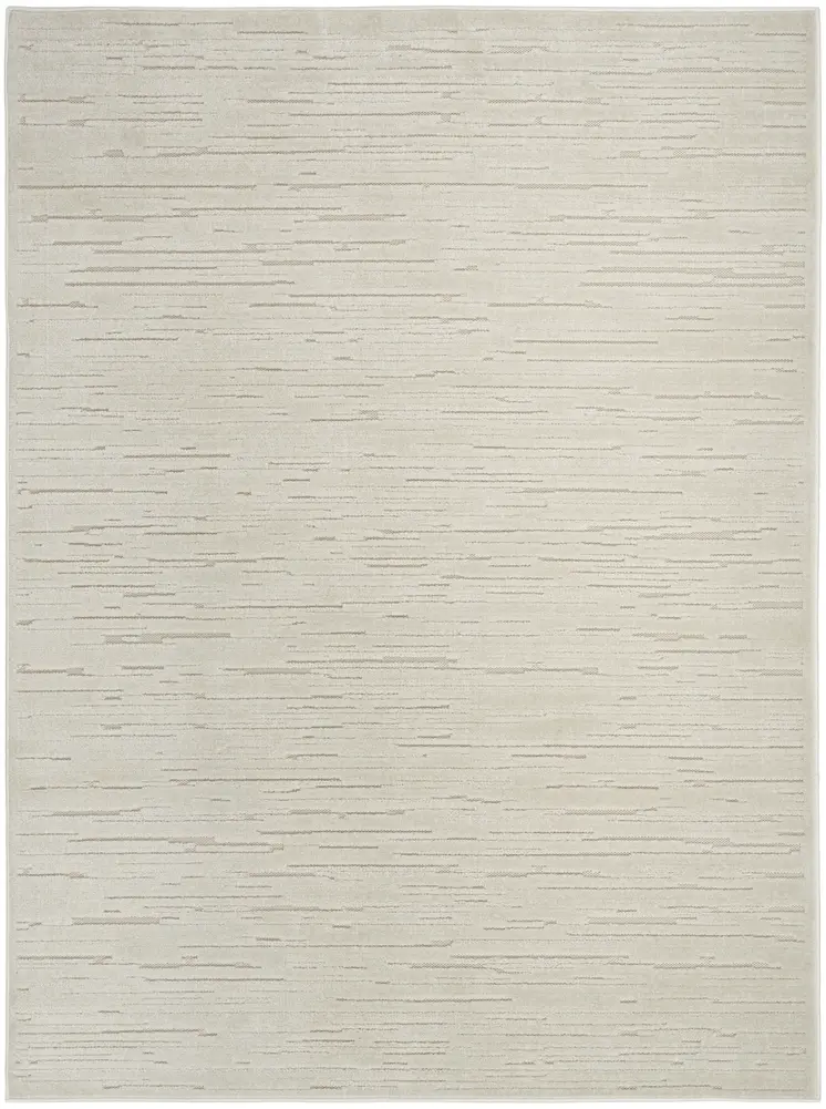 7' X 9' Beige Geometric Area Rug