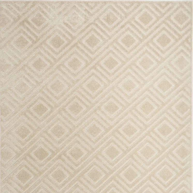 7' X 9' Beige Geometric Area Rug