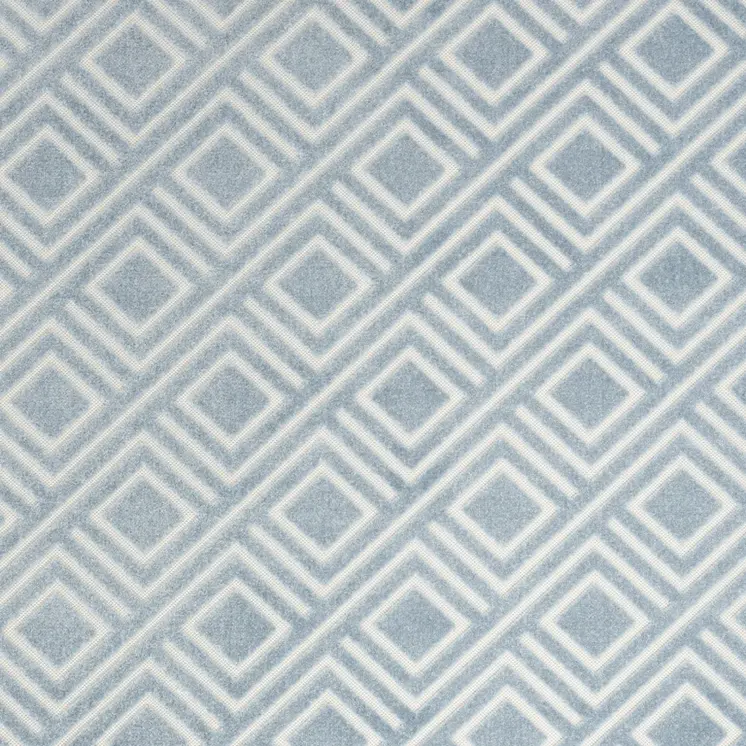 7' X 9' Blue Geometric Area Rug