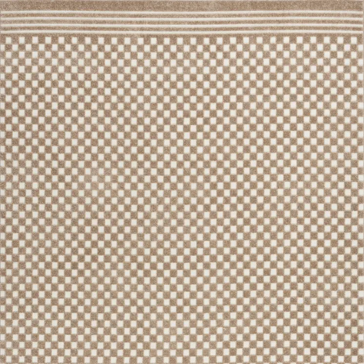 7' X 9' Brown Geometric Area Rug