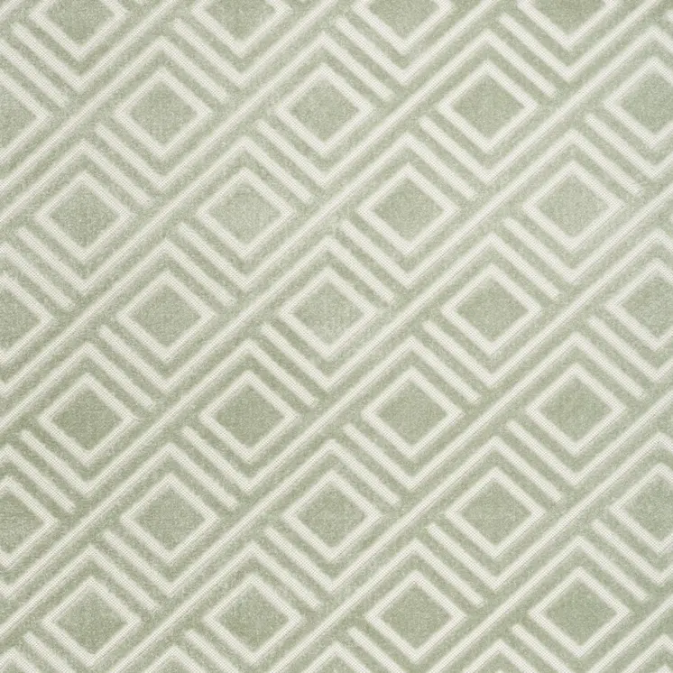 7' X 9' Green Geometric Area Rug