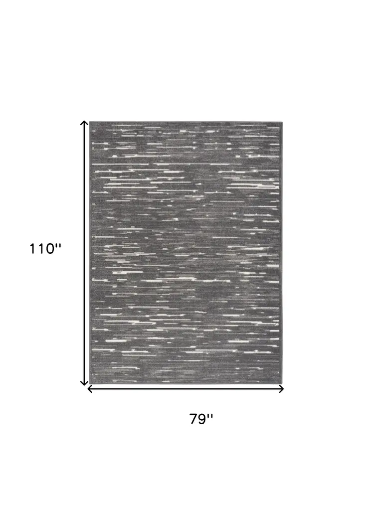 7' X 9' Gray Geometric Area Rug