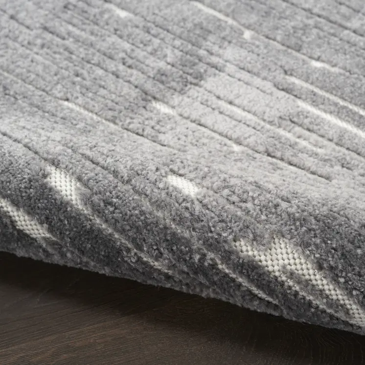 7' X 9' Gray Geometric Area Rug