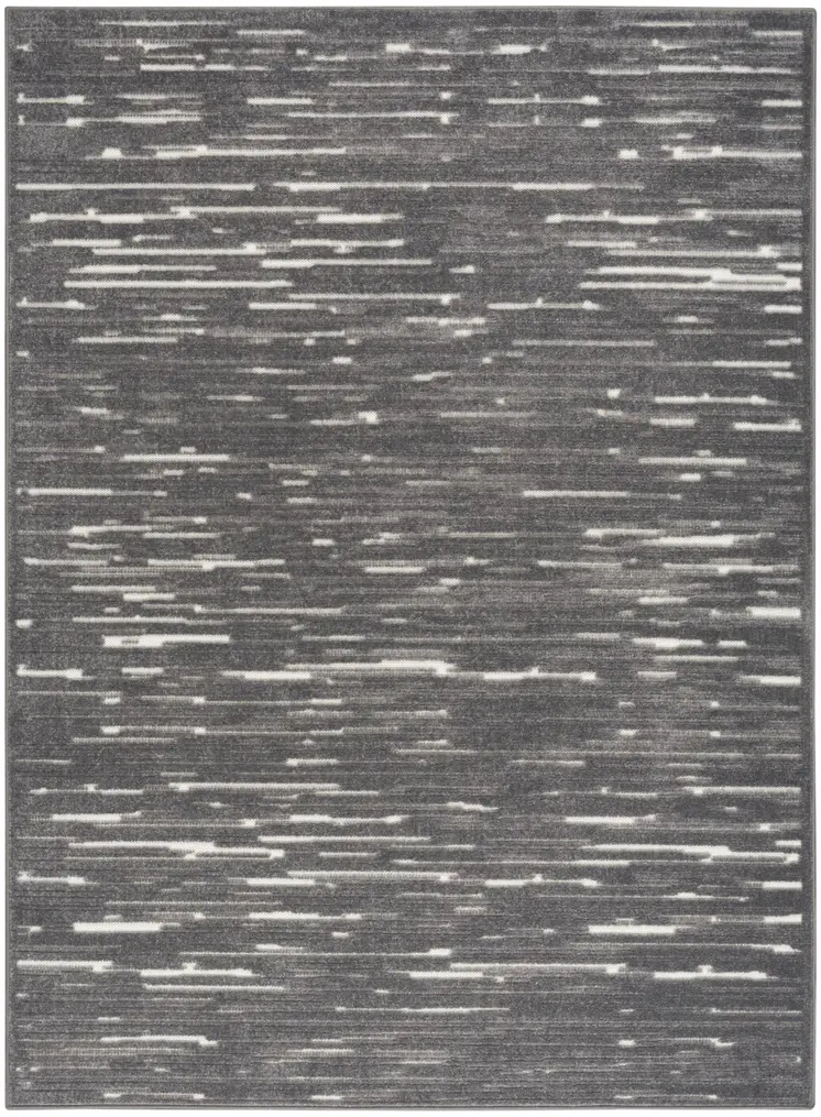 7' X 9' Gray Geometric Area Rug