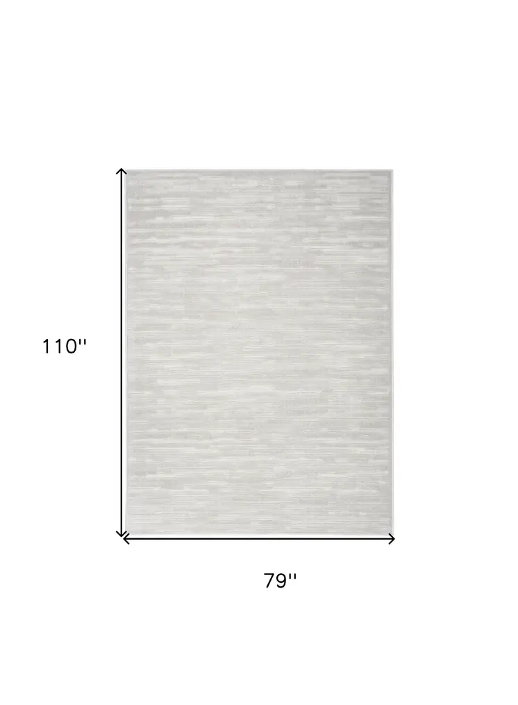 7' X 9' Gray Geometric Area Rug