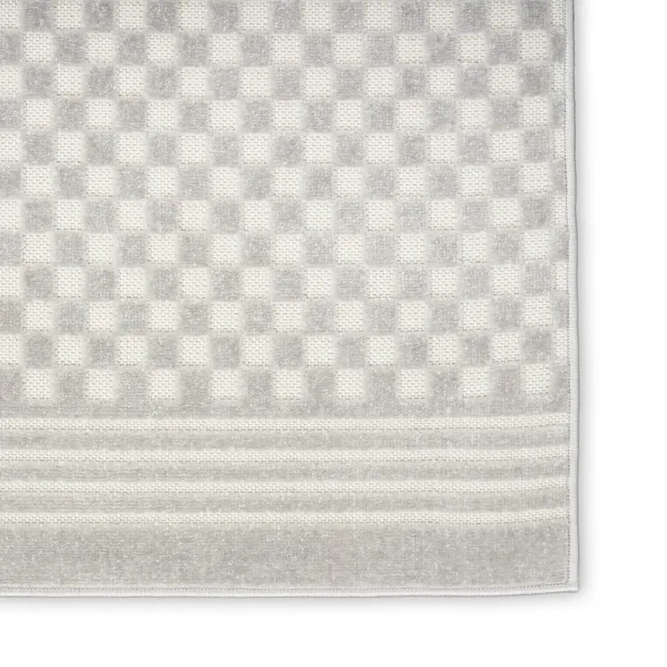 7' X 9' Gray Geometric Area Rug