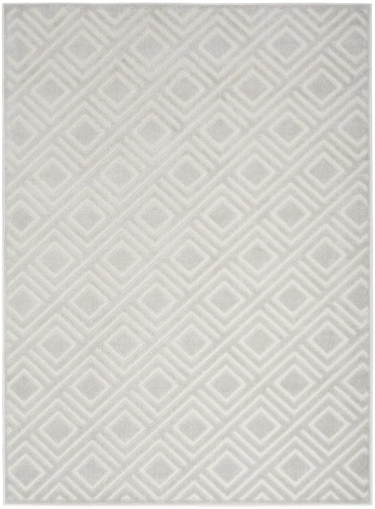 7' X 9' Gray Geometric Area Rug