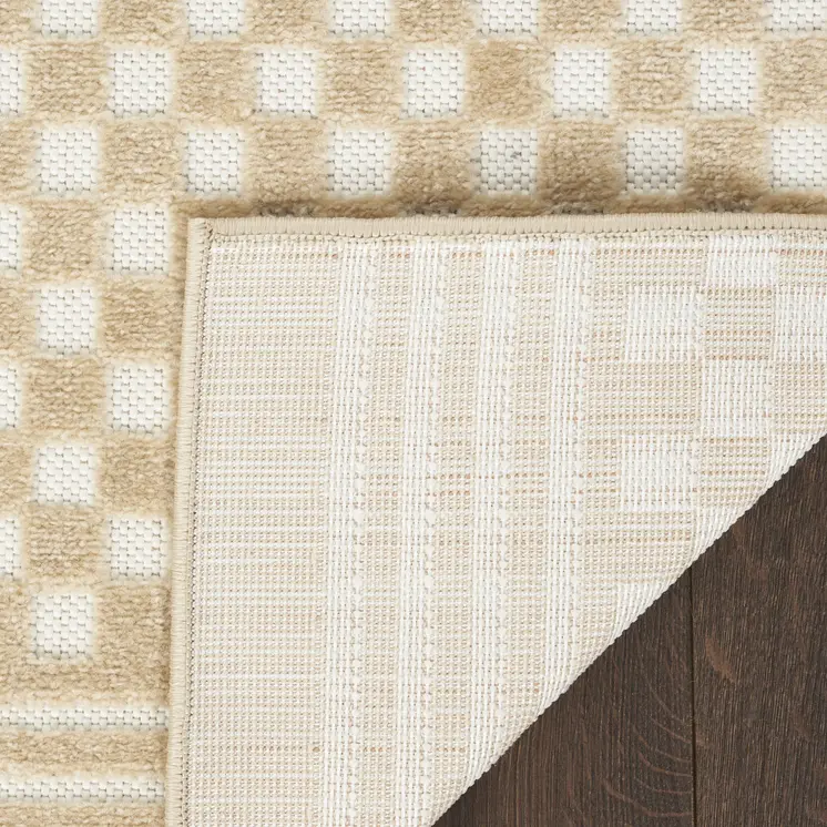 7' X 9' Tan Geometric Area Rug