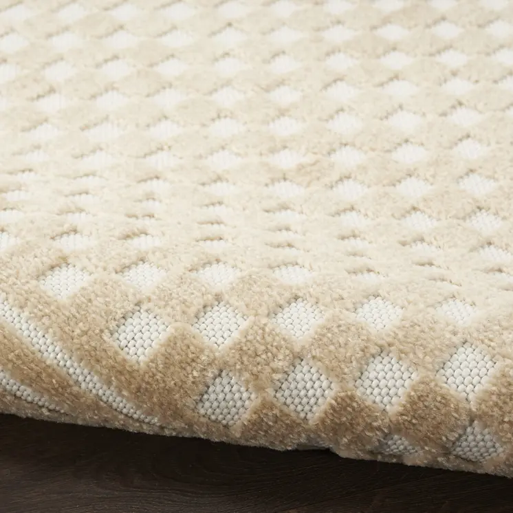 7' X 9' Tan Geometric Area Rug