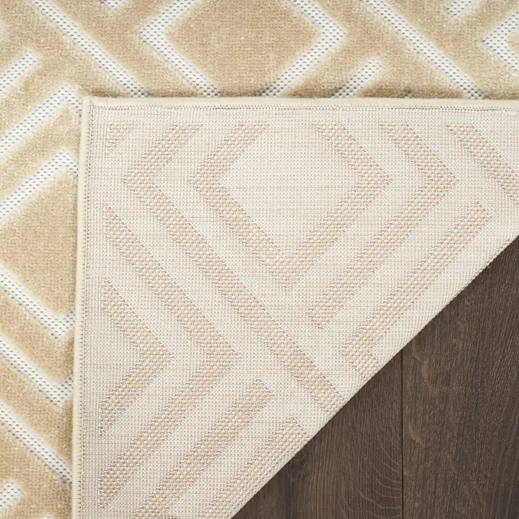 7' X 9' Tan Geometric Area Rug