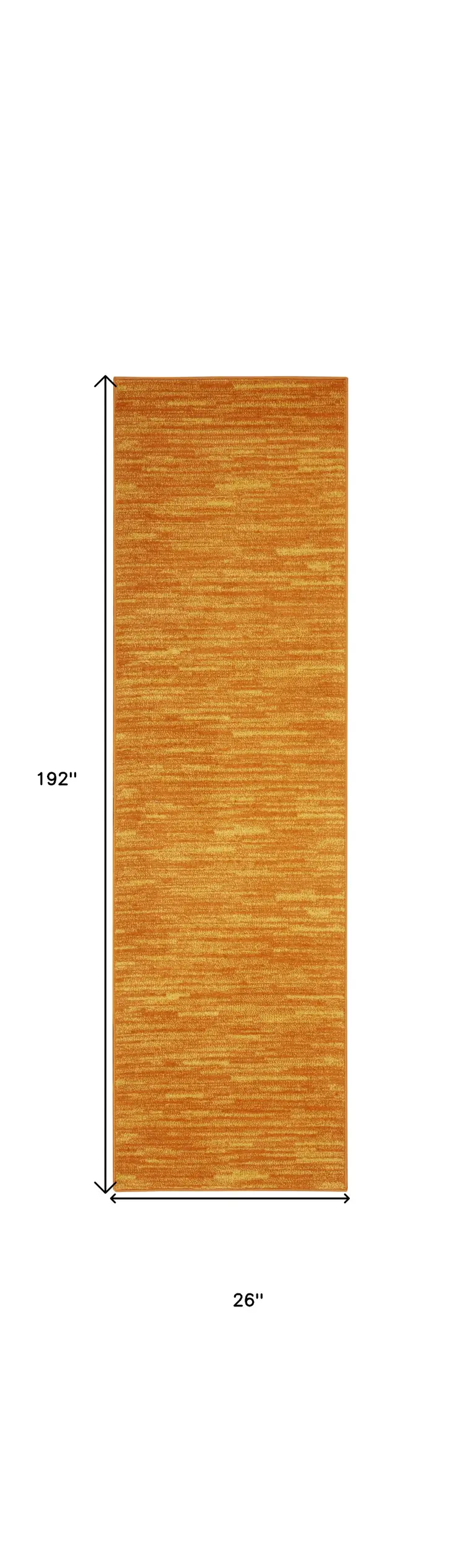 16' Orange And Yellow Indoor Outdoor Runner Rug