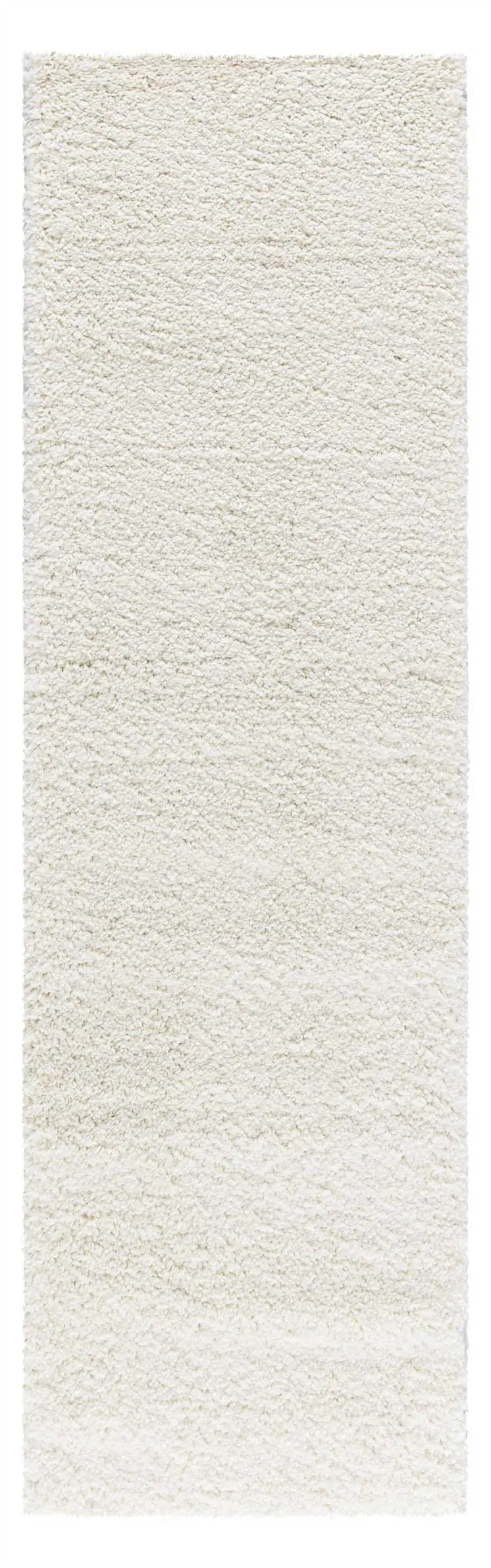 10' Cream Shag Non Skid Runner Rug
