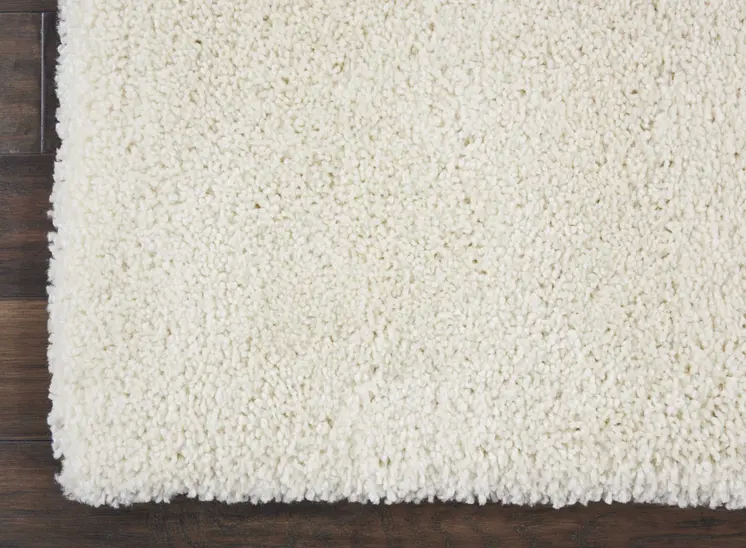 10' Cream Shag Non Skid Runner Rug