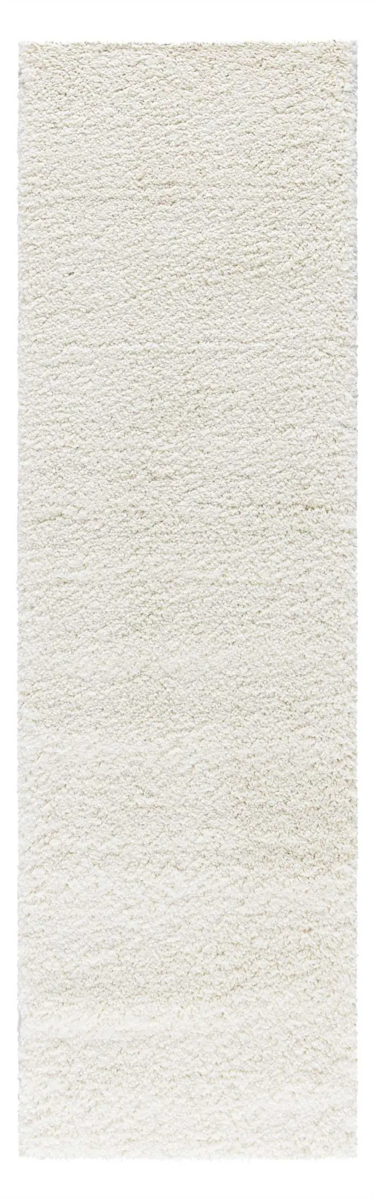 10' Cream Shag Non Skid Runner Rug