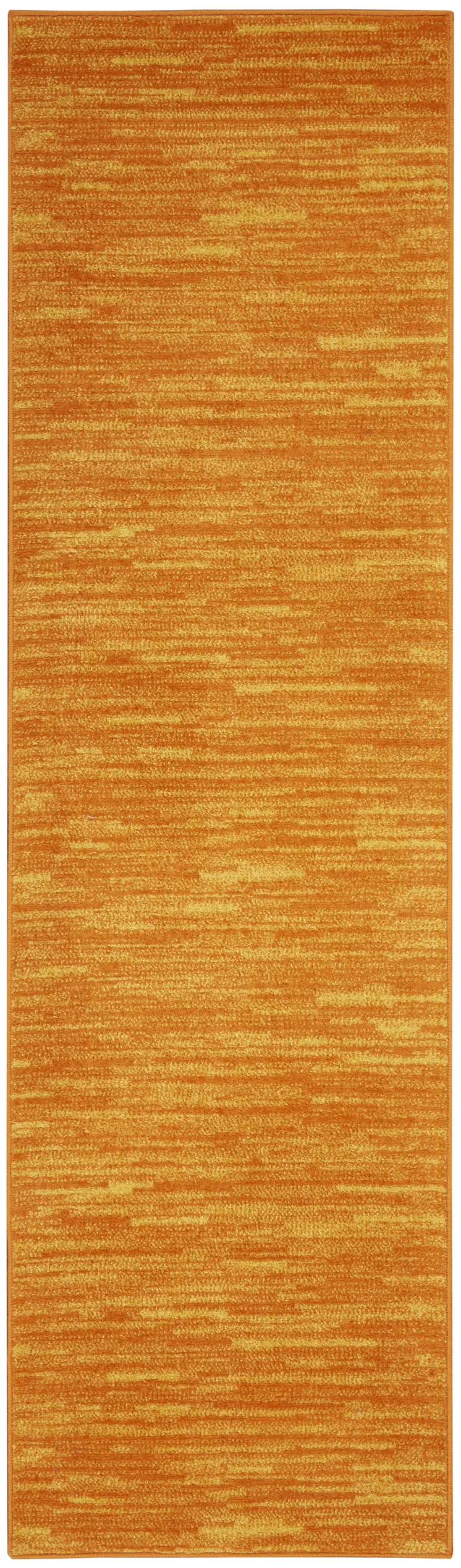 20' Orange And Yellow Indoor Outdoor Runner Rug