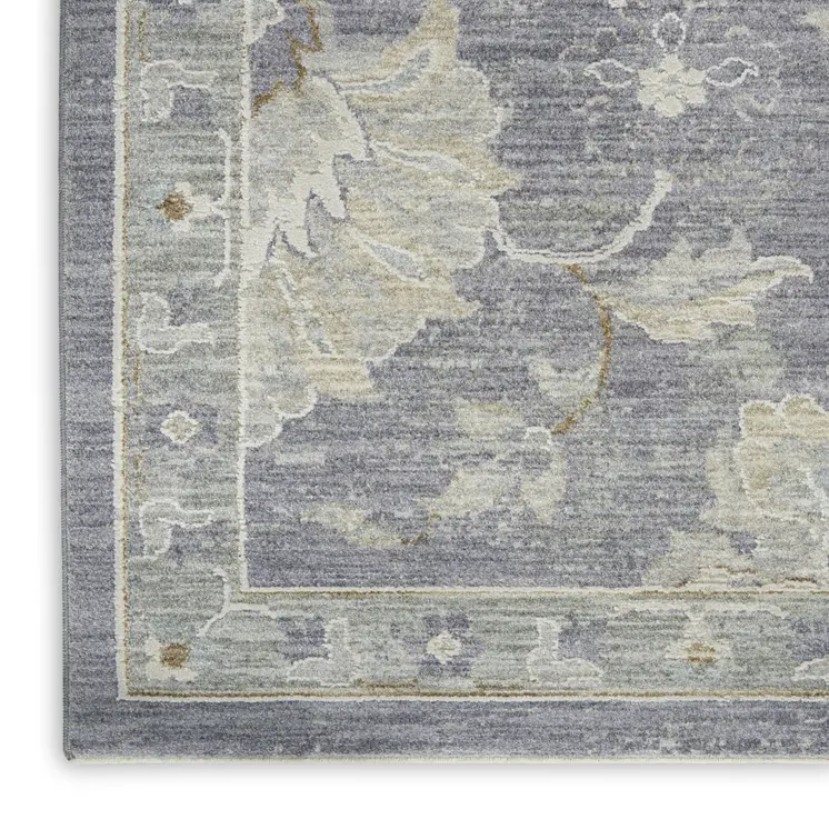10' Gray Geometric Runner Rug