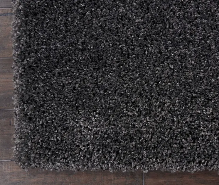 10' Gray Shag Non Skid Runner Rug