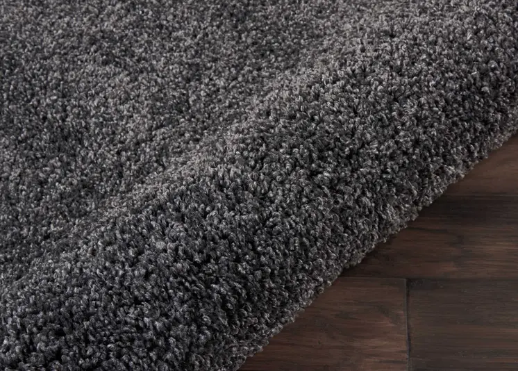 10' Gray Shag Non Skid Runner Rug