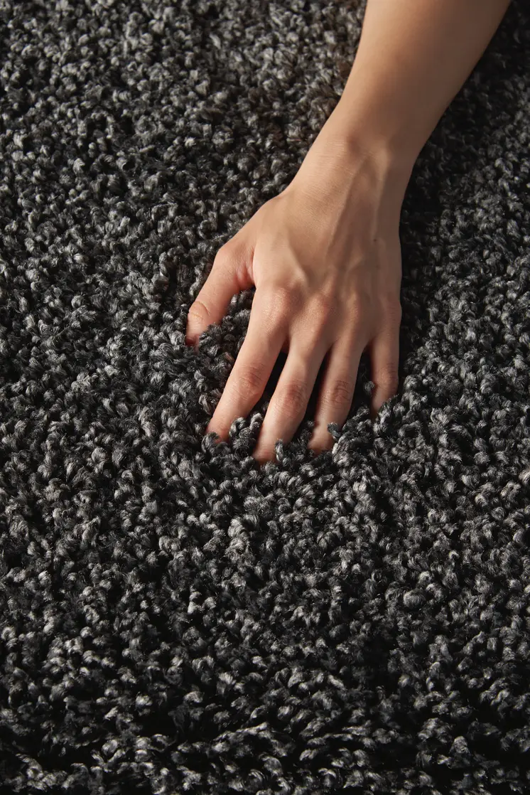 10' Gray Shag Non Skid Runner Rug