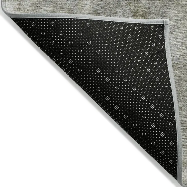 8' X 10' Green Abstract Washable Indoor Outdoor Area Rug