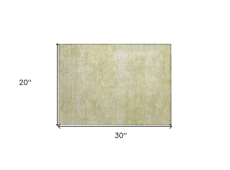 2' X 3' Gold Abstract Washable Non Skid Indoor Outdoor Area Rug