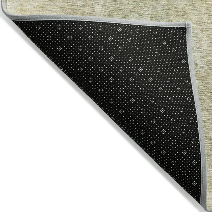 8' Round Gold Round Abstract Washable Non Skid Indoor Outdoor Area Rug