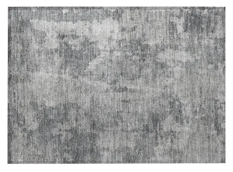 2' X 3' Gray Abstract Washable Non Skid Indoor Outdoor Area Rug