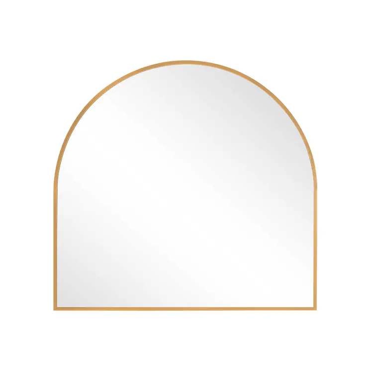 29" Gold Arch Metal Framed Full Length Hanging Mirror