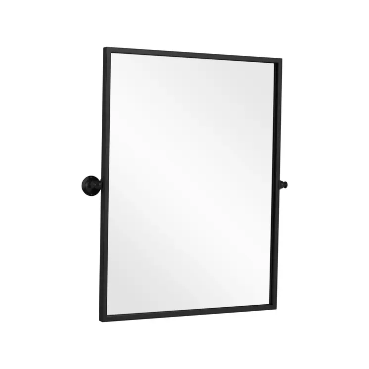 31" Black Metal Framed Full Length Hanging Mirror
