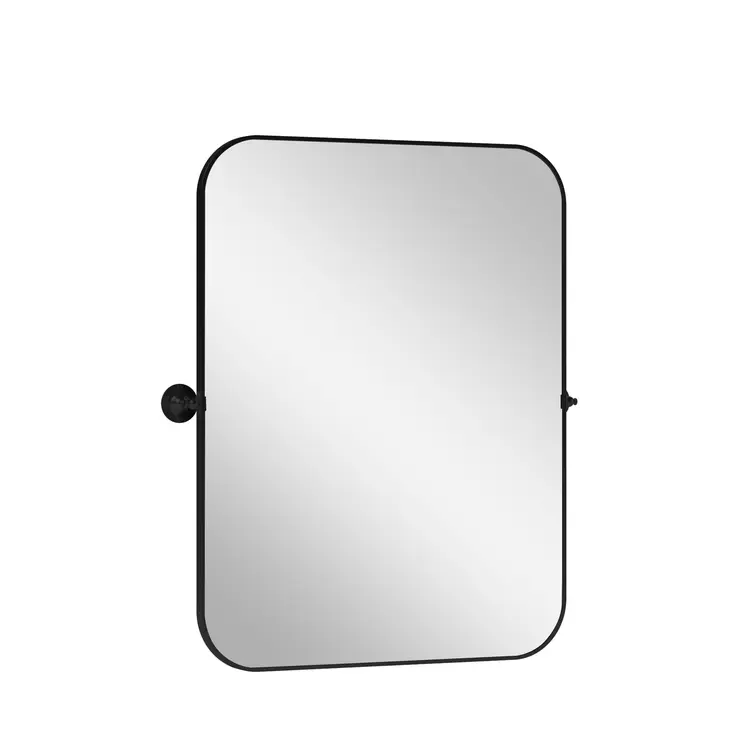 31" Black Metal Framed Full Length Hanging Mirror