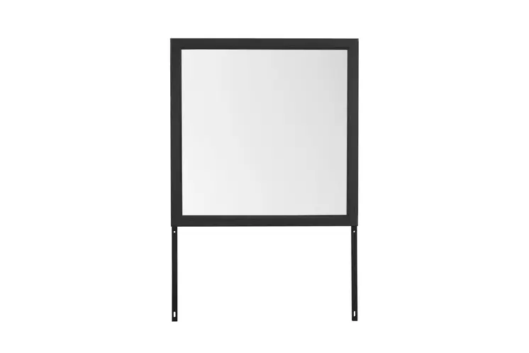 40" Gray Square Wood Framed Accent Mirror