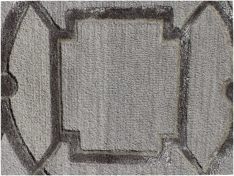 5' X 8' Gray and Dark Gray Abstract Geometric Hand Tufted Area Rug