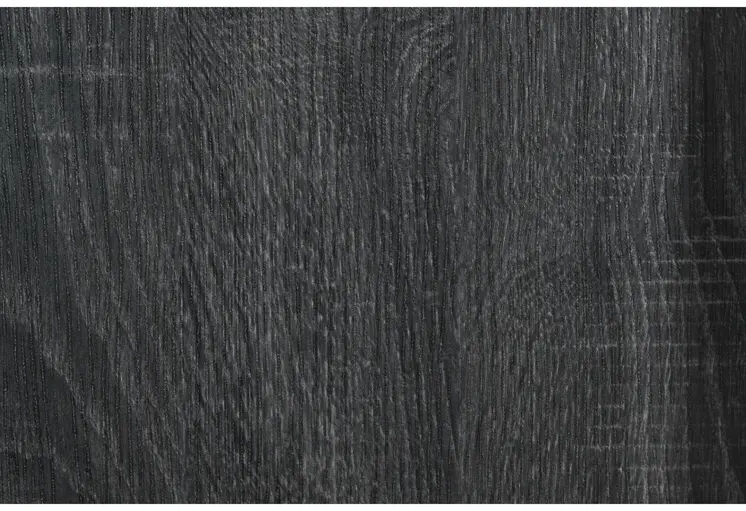 Dark Gray Distressed Wood Lighted Queen Bed Frame