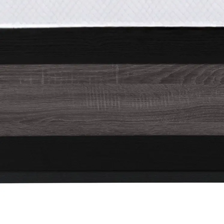 Black And Gray Inlaid Panels Queen Bed Frame
