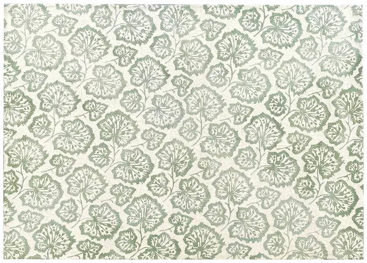 5' X 8' Ivory Wool Floral Hand Tufted Non Skid Area Rug
