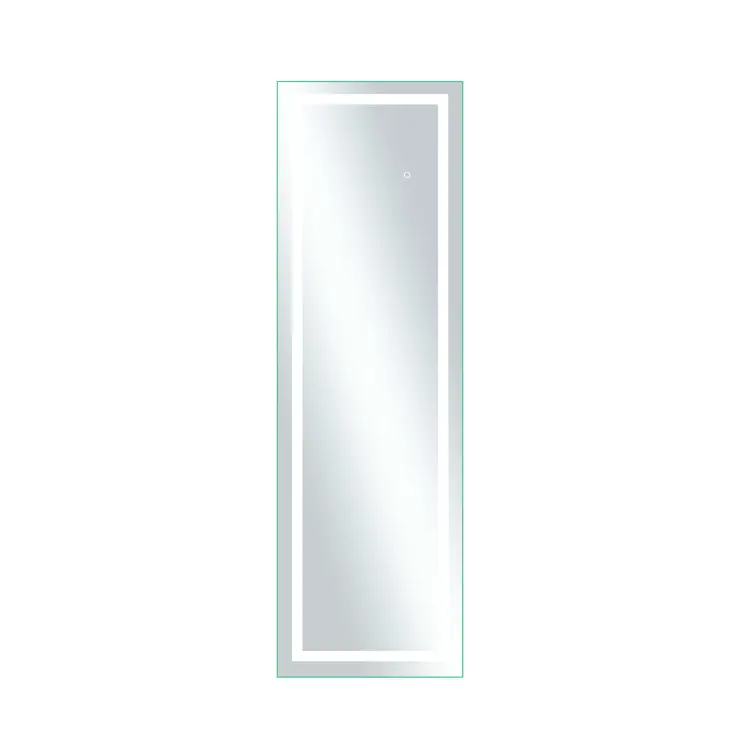 63" White Lighted Metal Framed Bathroom Vanity Mirror